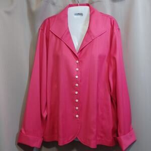 Talbots Hot Pink Button Front Closure Shirt. Size 16W